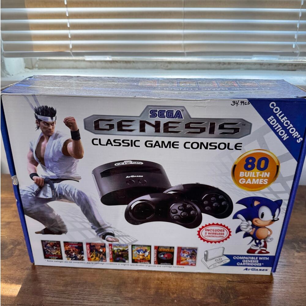 Atgames Genesis Classic Collector's Edition 80 Games 2 Wireless Controllers